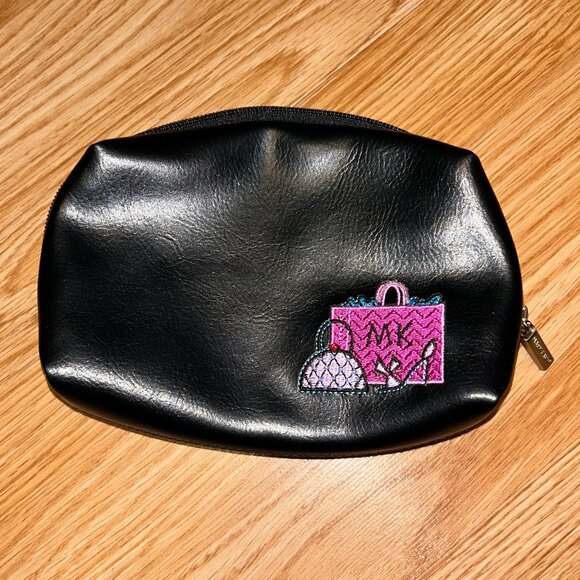 New Mary Kay Vintage Zippered MK Girlfriend Logo Makeup Bag Cosmetic Black - Picture 1 of 6